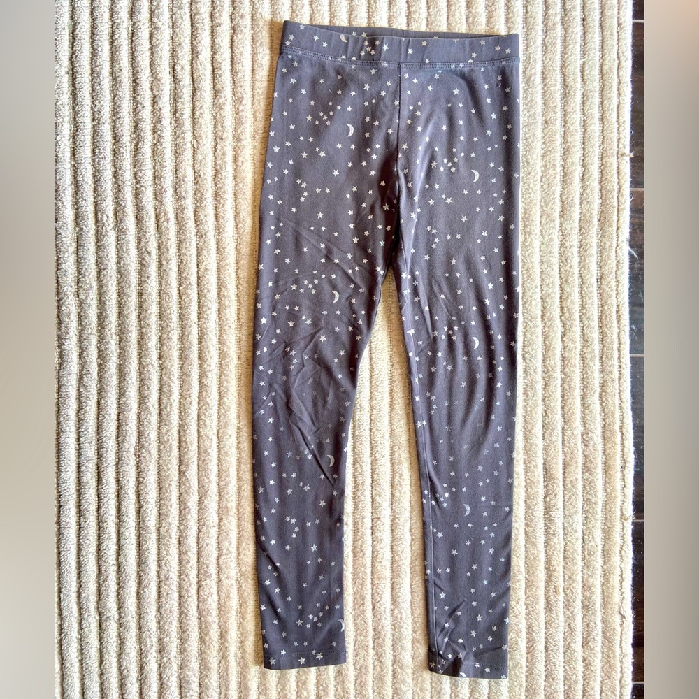 J Crew crewcuts everyday leggings in stars and moon print, Girls size 6-8, VGUC